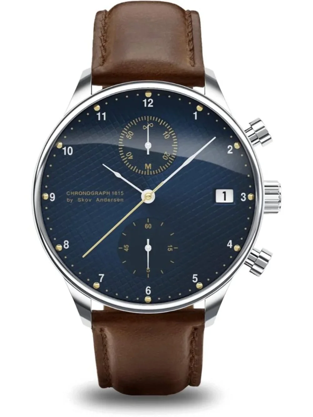 About Vintage 1815 Chronograph Mens Watch Stainless Steel Analog Waterproof